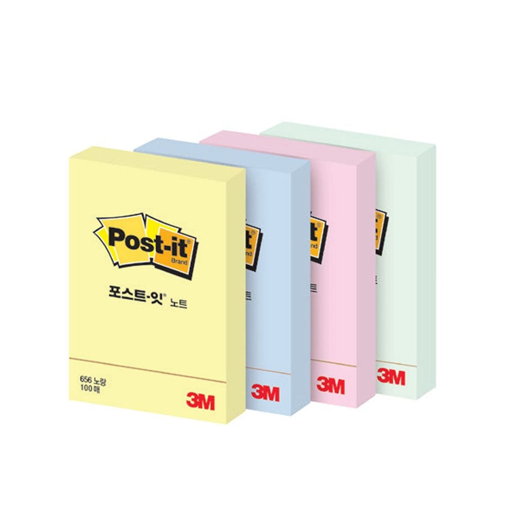 3M 포스트잇 접착식 메모 노트 656 51mmx76mm