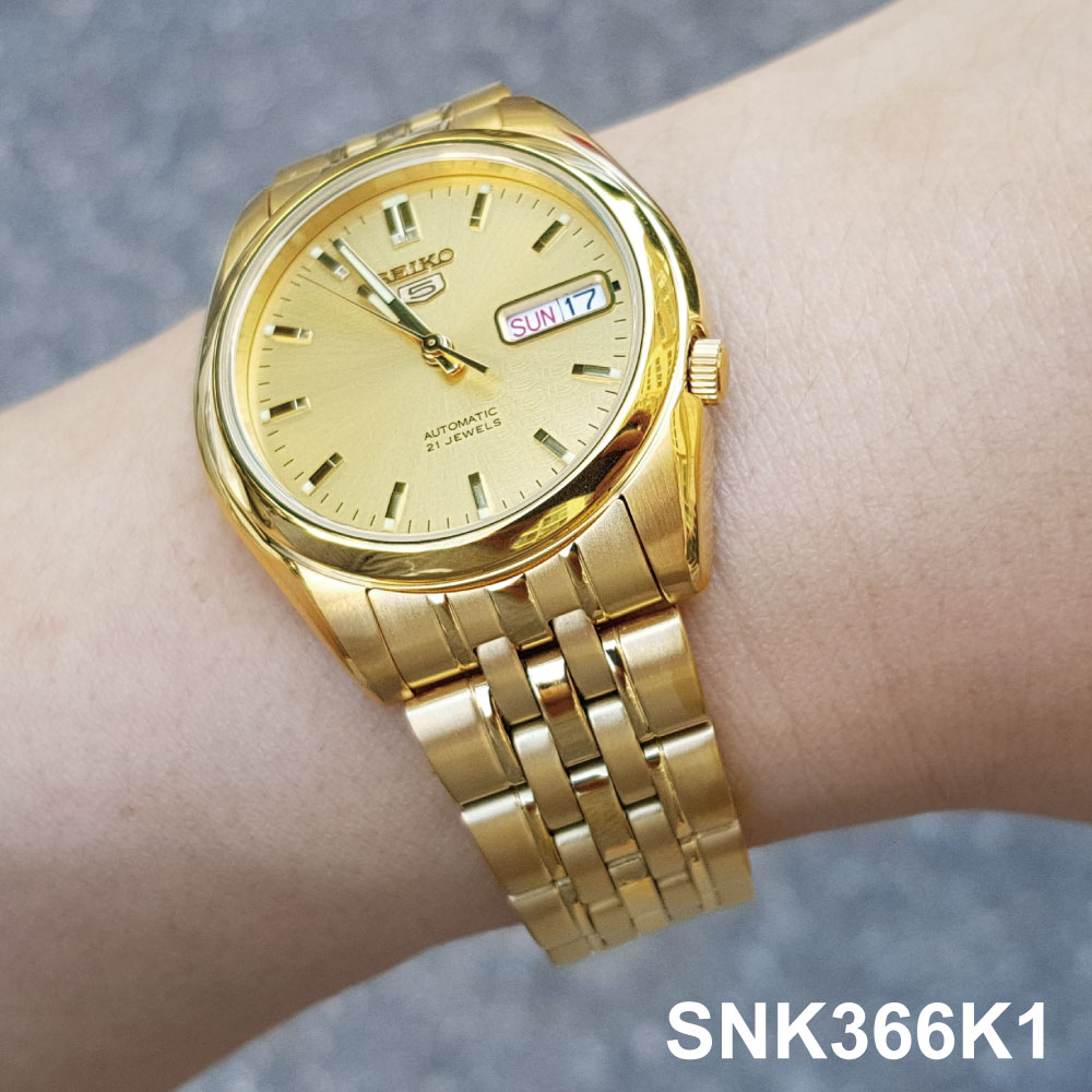 세이코 SEIKO SEIKO 5 세이코시계 오토매틱메탈시계 남성손목시계 정장시계 금장시계 SNK366K1