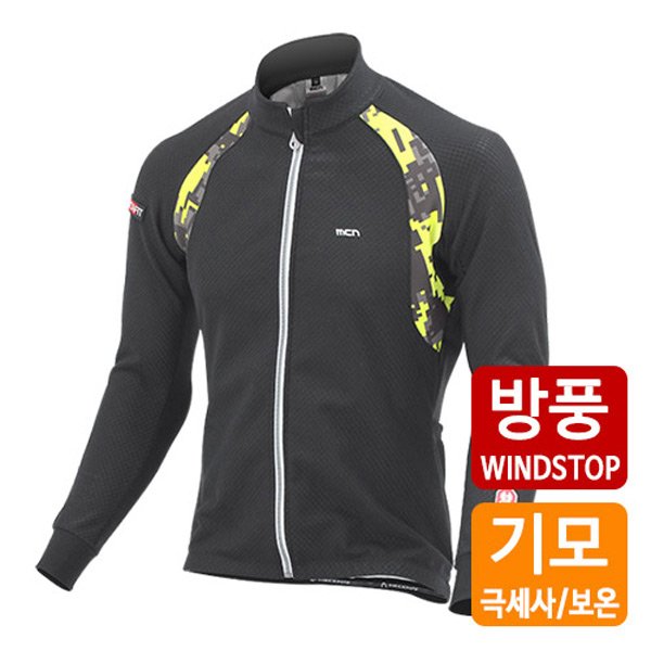 엠씨엔 MCN 겨울 방풍 기모 라이딩 자전거 자켓 져지 저지 플로레스
