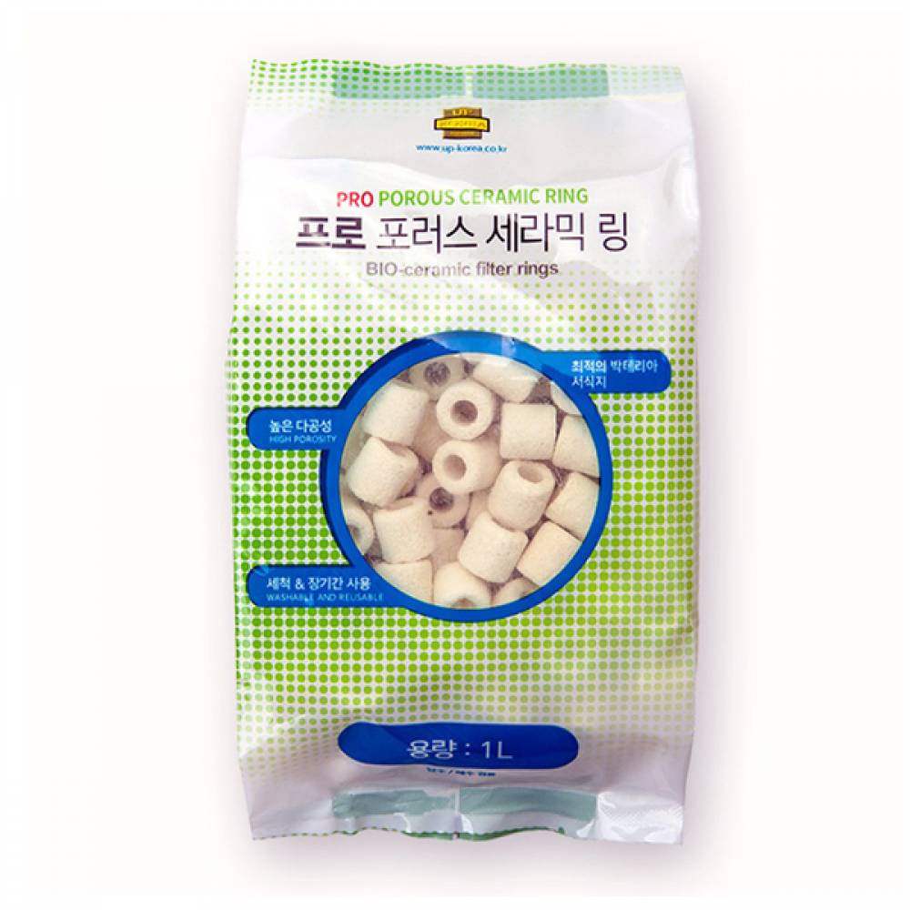 업 UP 프로 포러스 다공성 세라믹 링여과재 1L