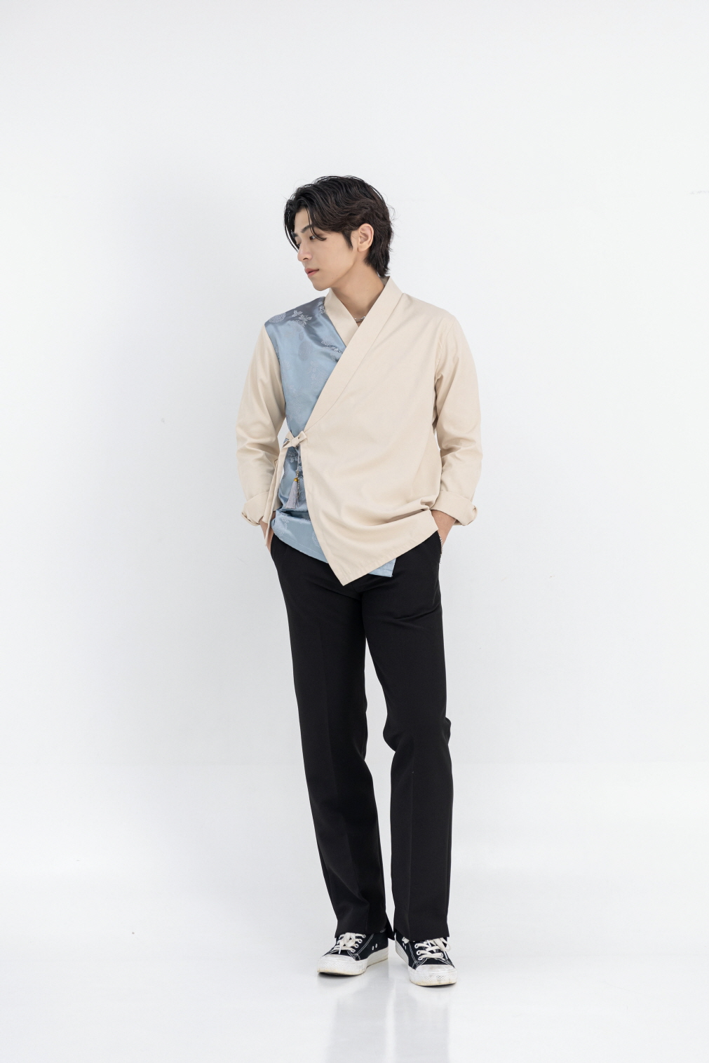 서리나래 생활한복 화양 남성 셔츠저고리