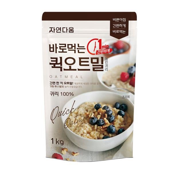 매홍엘앤에프 자연다움 바로먹는 퀵 오트밀 1kg