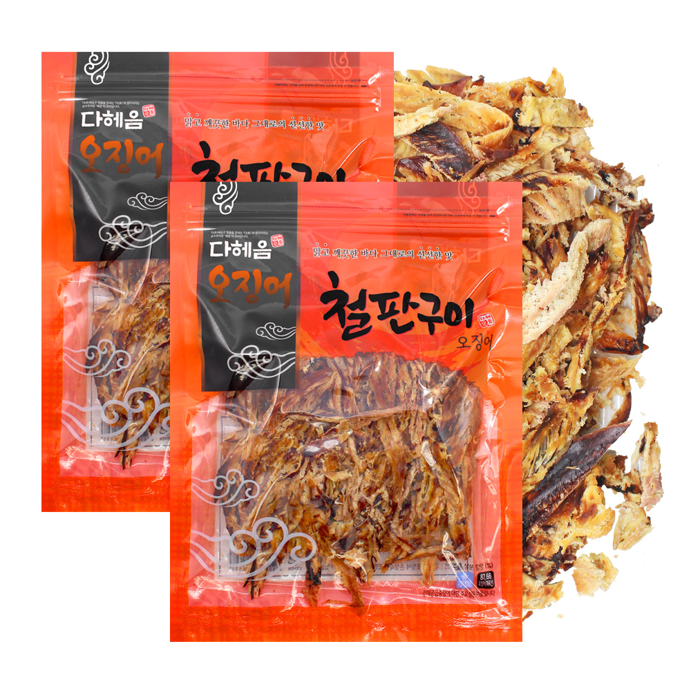 금한산업 다헤음 철판구이오징어 165gx2팩 2개 165g
