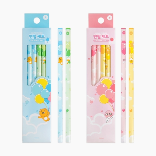 카카오 오 해피데이 12P 연필세트 어피치 amp 무지 B심