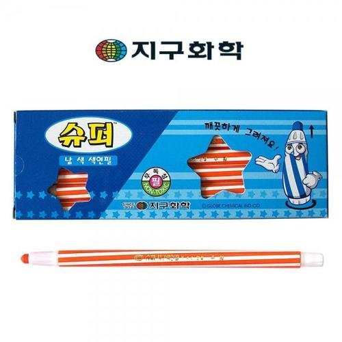 지구화학 실용적인 슈퍼 낱색 색연필 12자루 1다스 주황 BK