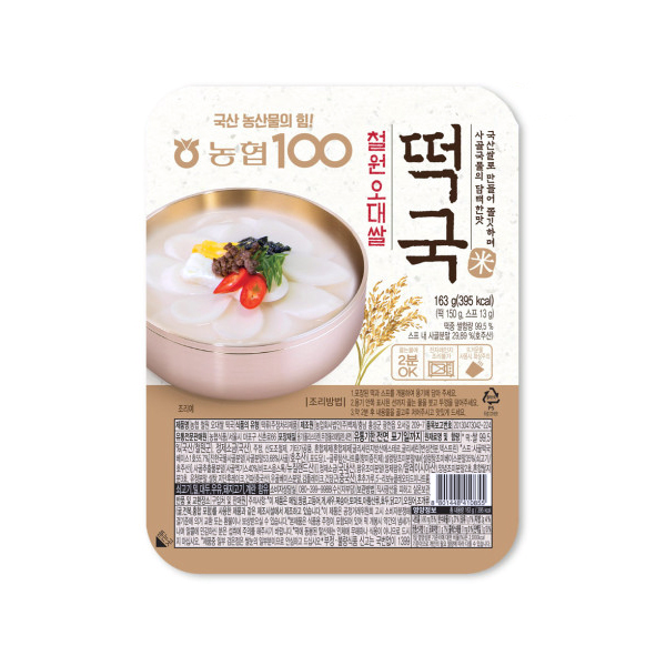 농협식품 농협 철원 오대쌀 국내산 쌀로 만든 떡국 163g