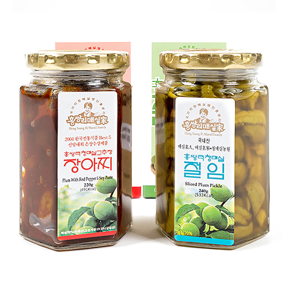 식품명인 홍쌍리 청매실농원 고추장장아찌 220g 매실절임 240g
