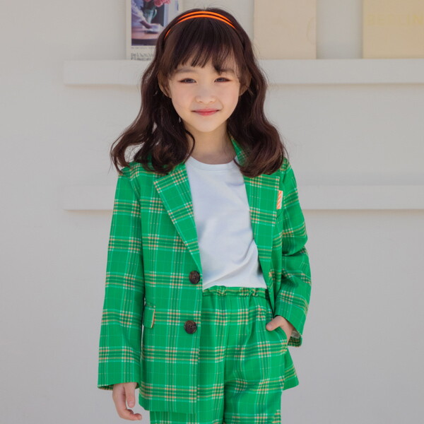 아이러브제이 그린비 체크 자켓 JSSOU04
