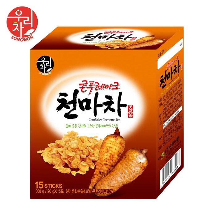 송원식품 우리차 티타임고려 송원 콘푸레이크 천마차 20g 15개입 1개