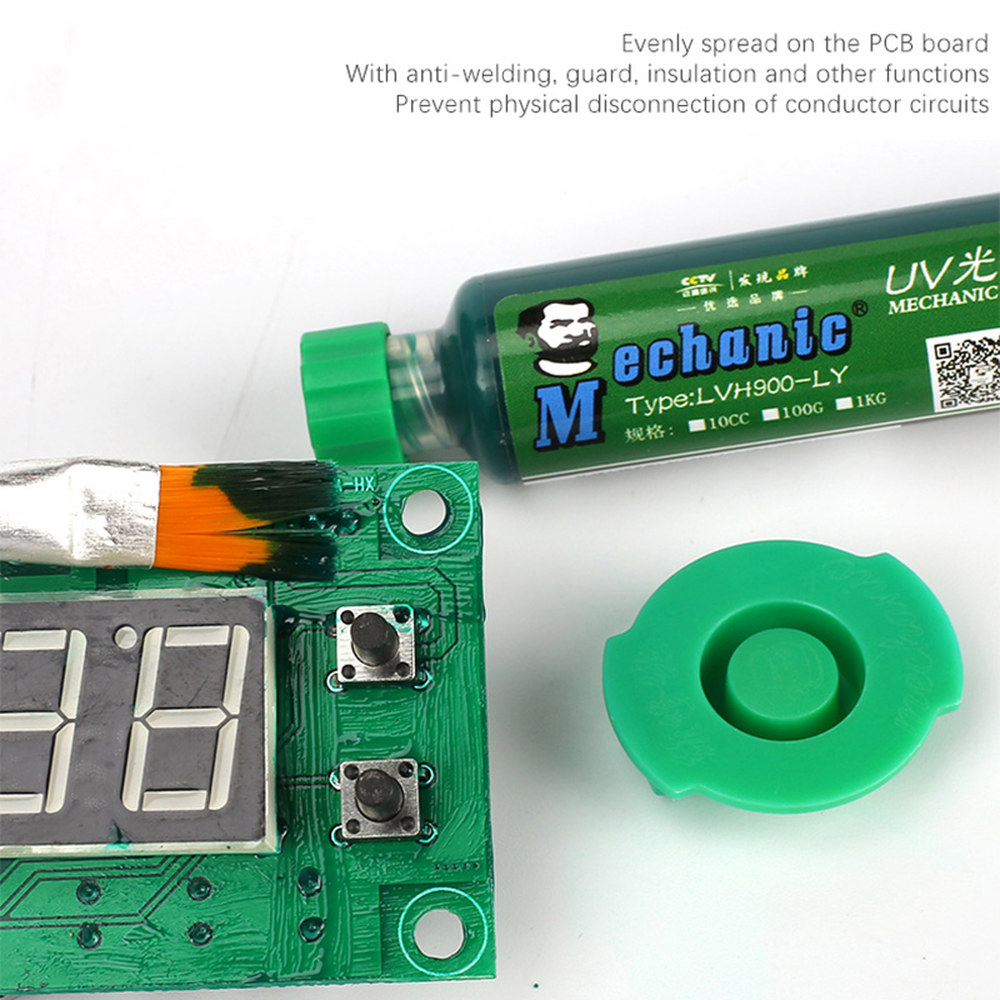 메카닉 그린 오일 UV 솔더 마스크 PCB BGA 페인트 부식 방지 솔더링 페이스트 플럭스 잉크