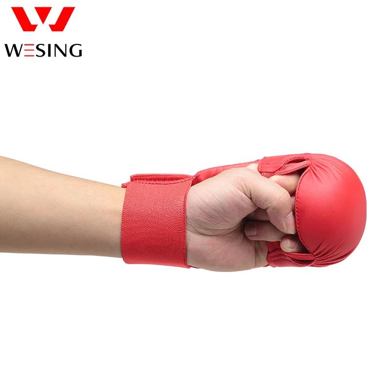 Wesing-WKF 가라테 장갑 가라테 주먹 경쟁용 파란색과