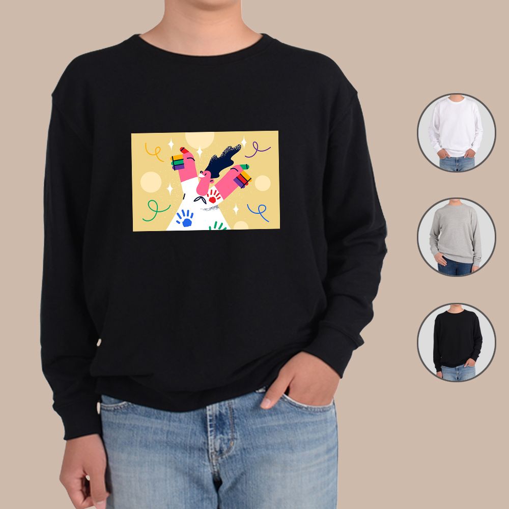 ATOGATO 감사 그림 소확행 마음 행복 맞춤 맨투맨
