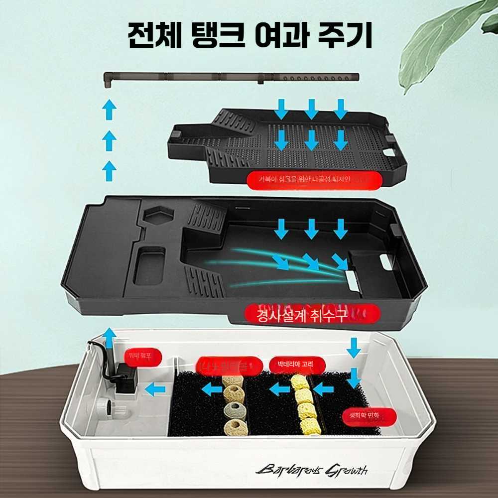 반수생 수족관 거북이 키우기 대형수조 사육장 어항 1 그린 미디엄 탱크