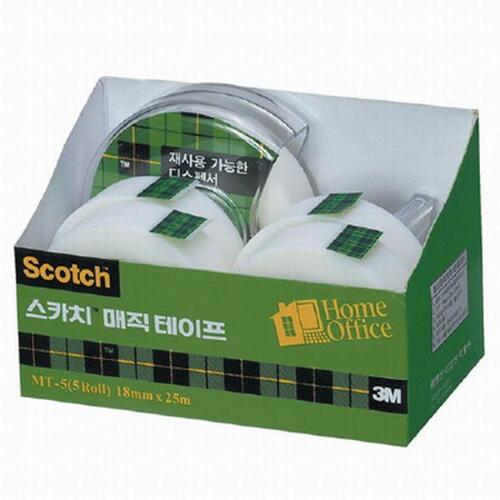 3M 스카치 매직테이프 MT-5 리필 5롤 접착테이프