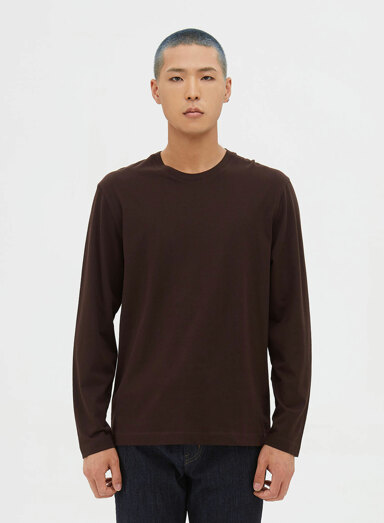 탑텐 공용 오가닉 크루넥 긴팔 티 MSD5TS3901