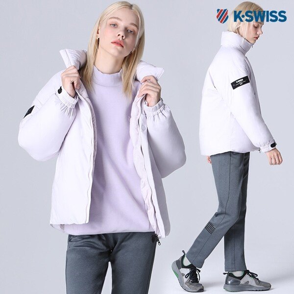 케이스위스 케이스위스 K-SWISS 와펜 덕다운 숏패딩 점퍼