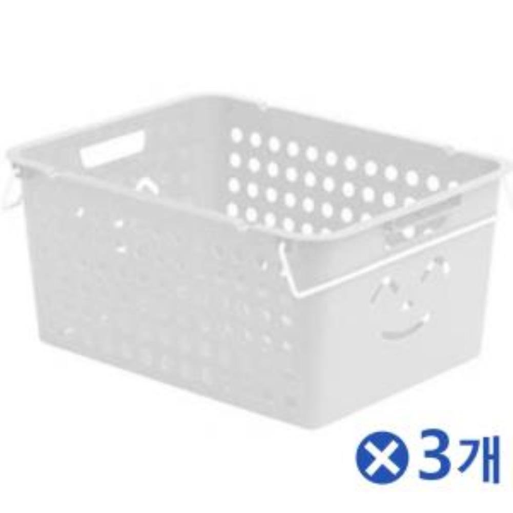 핸디 스마일 키즈바구니 7호-색상랜덤x3개 정리바구니