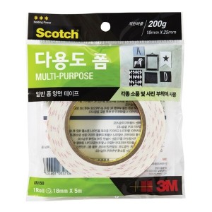 3M 스카치 다용도 폼양면테이프 18mmx5m GN150
