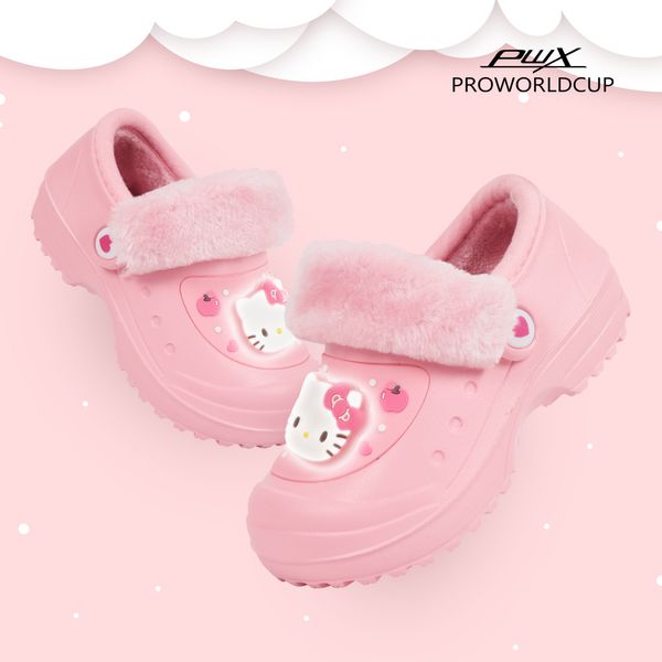 프로월드컵 PWX 프로월드컵키즈 헬로키티 케이미 라이팅 방한실내화 PK
