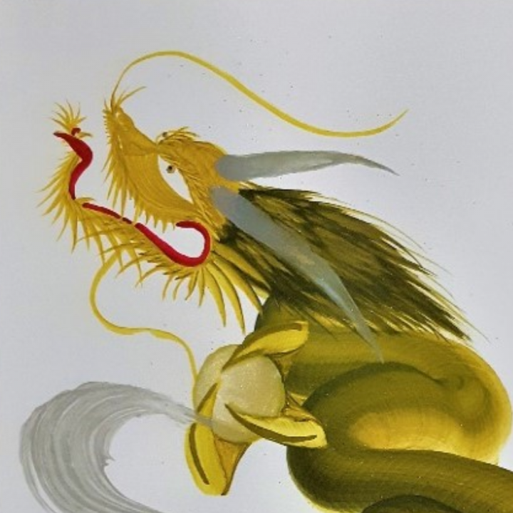 행운을 부르는 용그림 운수대통