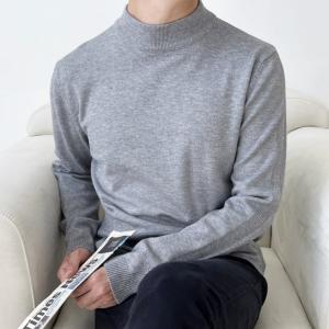 남성 남자 긴팔 니트 티셔츠 봄 가을 겨울 큰사이즈 반폴라 데일리 캐주얼 니트티 L