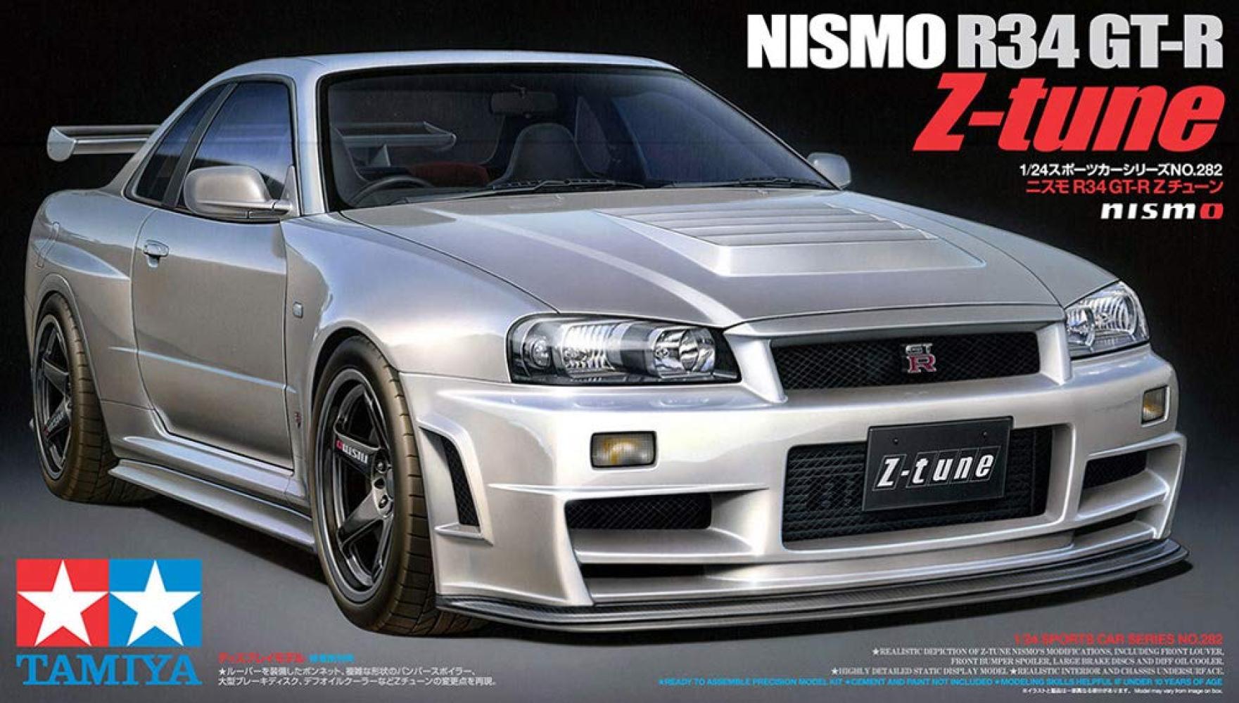 타미야 타미야 124 스포츠카 시리즈 No 282 니스모 R34 GT-R Z튠 프라모델 24282 1개