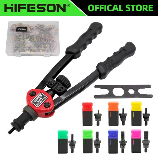 누리공구 HIFESON 핸드 리벳 너트 건 70 95 철 삽입 수동 터 도구 M3 M10 300PCS