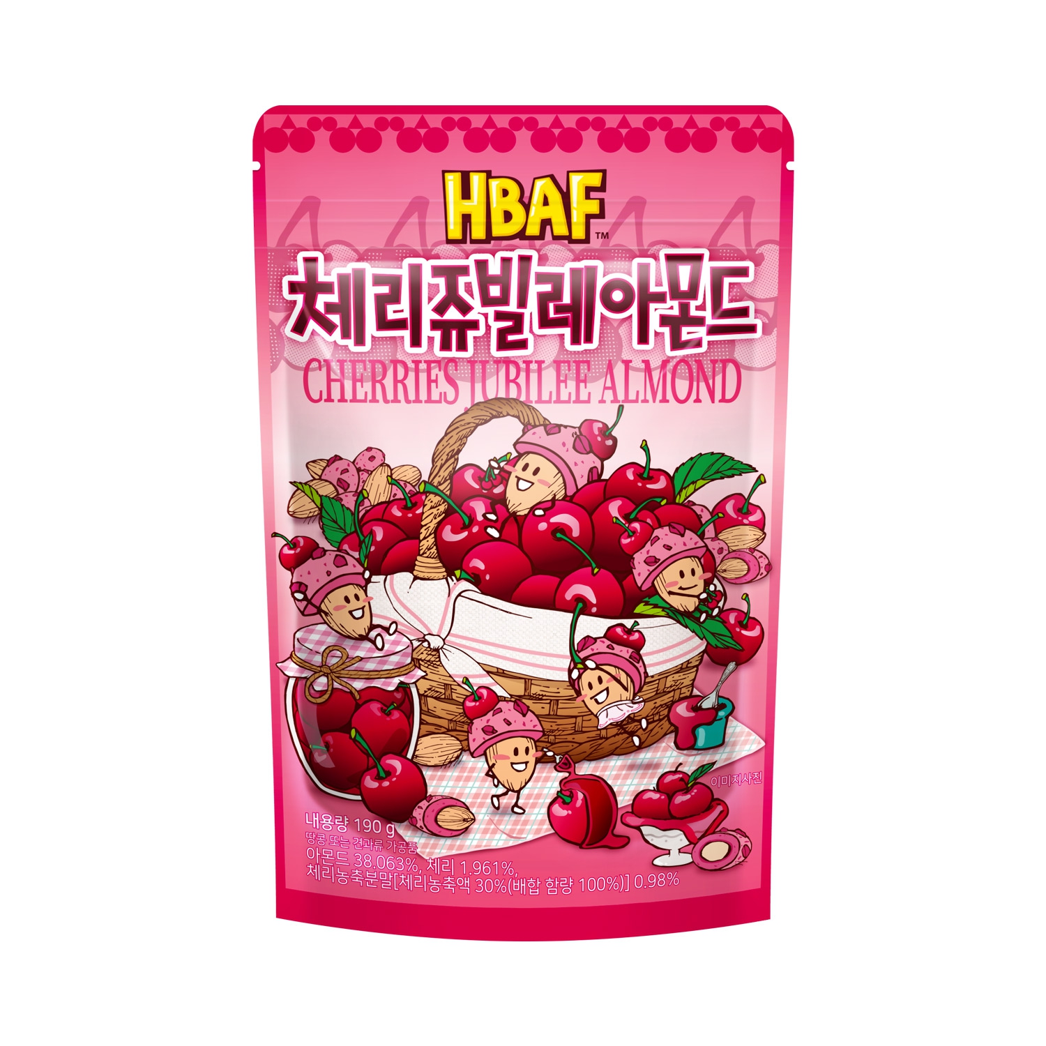 길림양행 HBAF 체리쥬빌레아몬드 190g