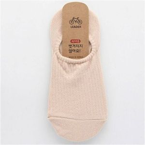 여자 기본 스타일 골지 페이크 데일리 삭스 살색