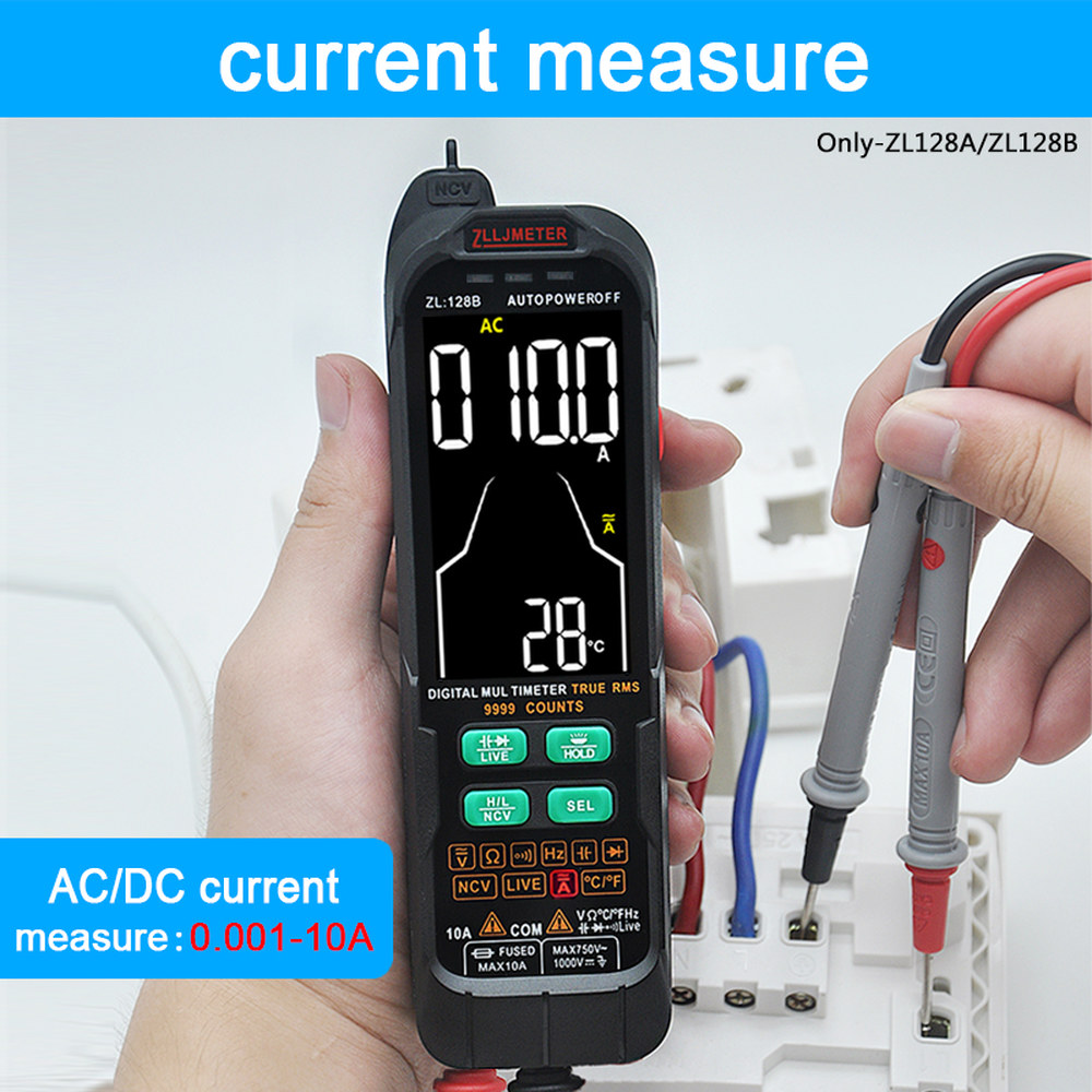 멀티 메트로 디지털 전문 미터 9999 T-RMS LCD DC AC 전류 전압 테스터 커패시턴스 다이오드 Usb