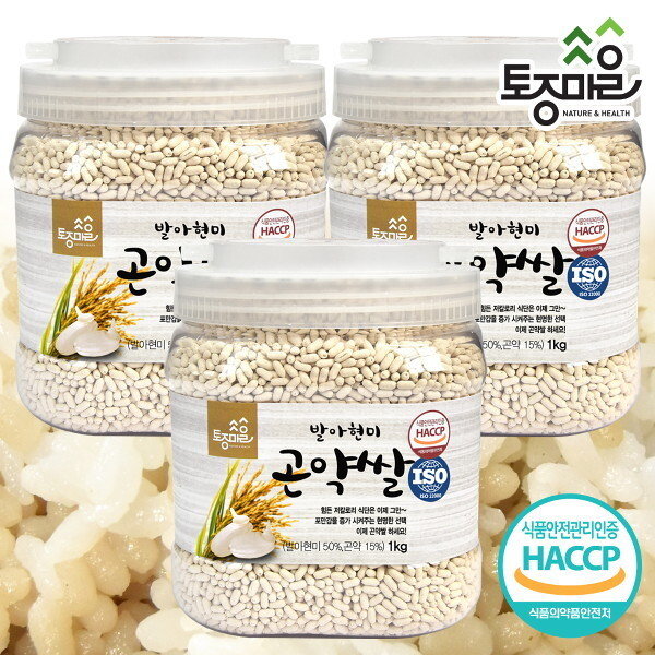 토종마을 토종마을 토종마을 HACCP인증 발아현미 곤약쌀 1kg X 3개