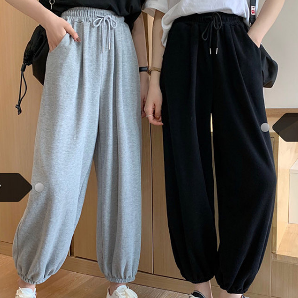 여성 수링 배기바지 기모 밴딩 부츠컷팬츠
