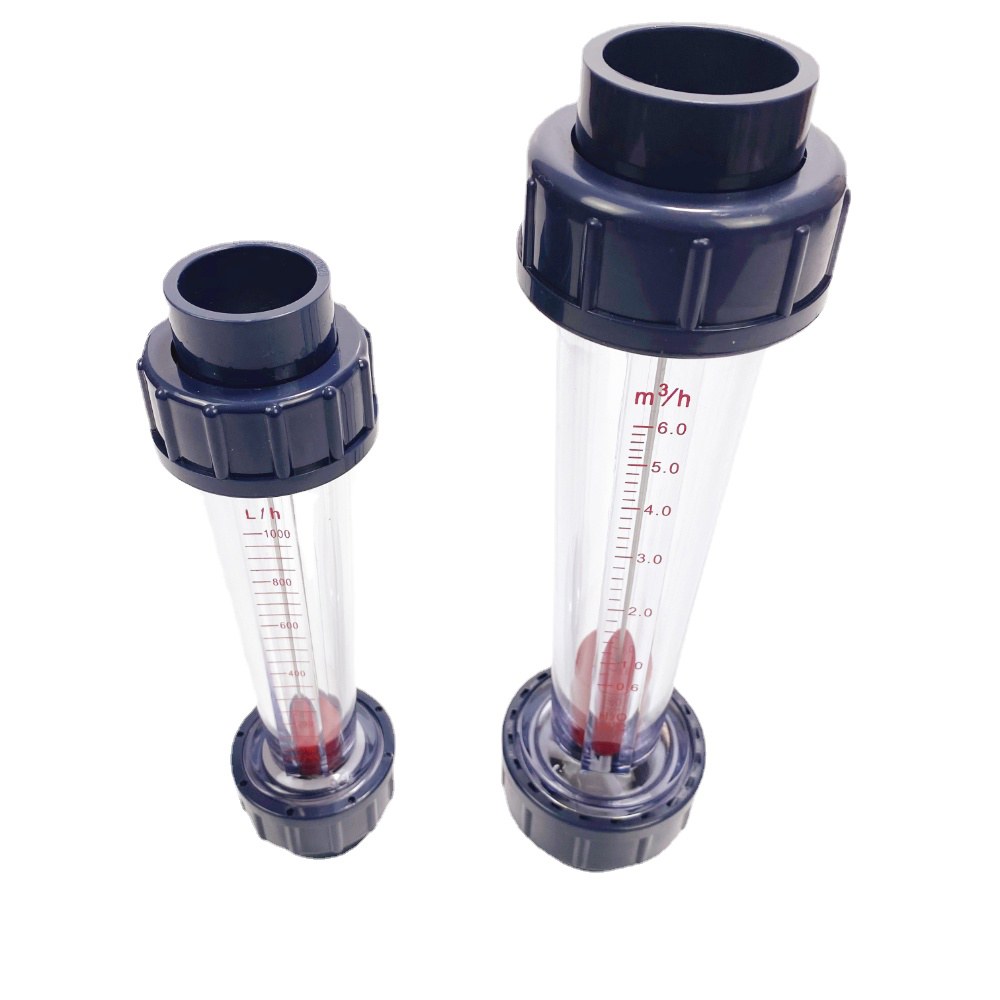 짧은 LZS 15 25 32 40 50 65 60 100 160 250 400 600 1000 LPH 플라스틱 배관 액체 플로트 유량계 Rotameter