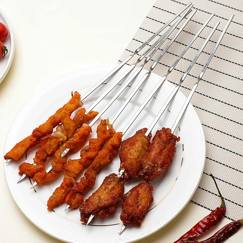 Tiartisan 티타늄 바베큐 꼬치 긴 손잡이 케밥 그릴 스틱 야외 바늘 가방