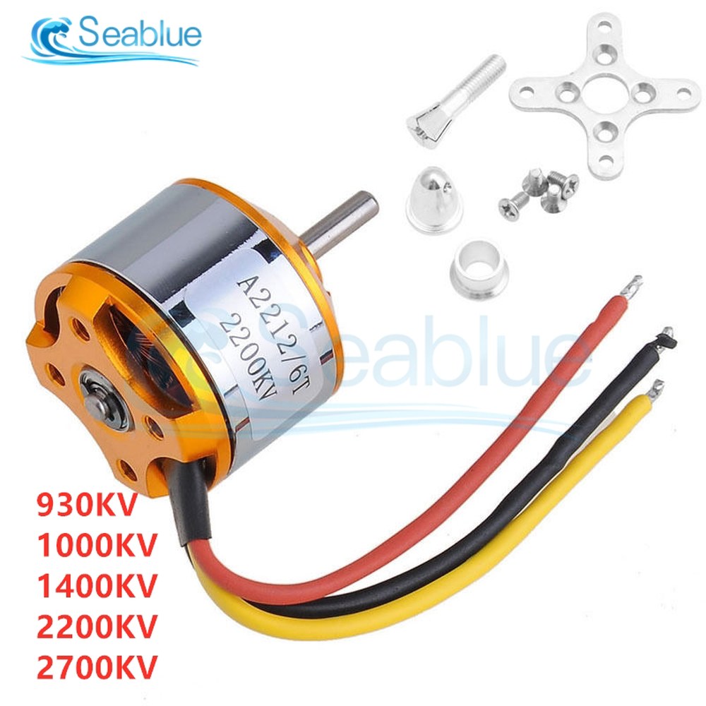 1Pcs 브러시리스 모터 RC 항공기 비행기 멀티 헬리콥터 브러시리 A2212 930KV 1000KV 1400KV 2200KV 2700KV