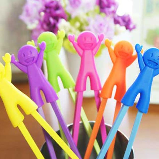 컬러 실리콘 아동 젓가락 1P 어린이집 유아 젖가락