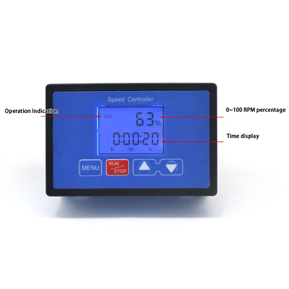 PWM DC 모터 속도 컨트롤러 타이밍 원격 제어 LCD 스마트 디지털 디스플레이 0 100 타코미터 조절 12V