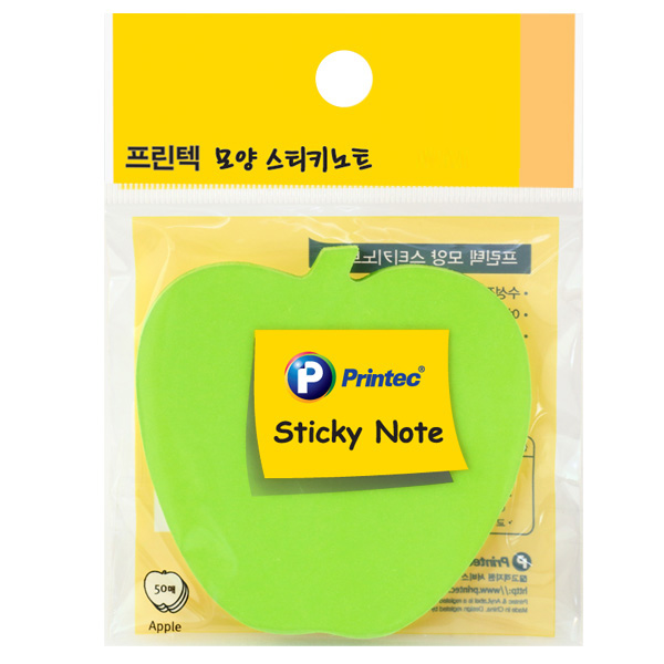 프린텍 스티키노트 모양스티키 하트 50매 DI010