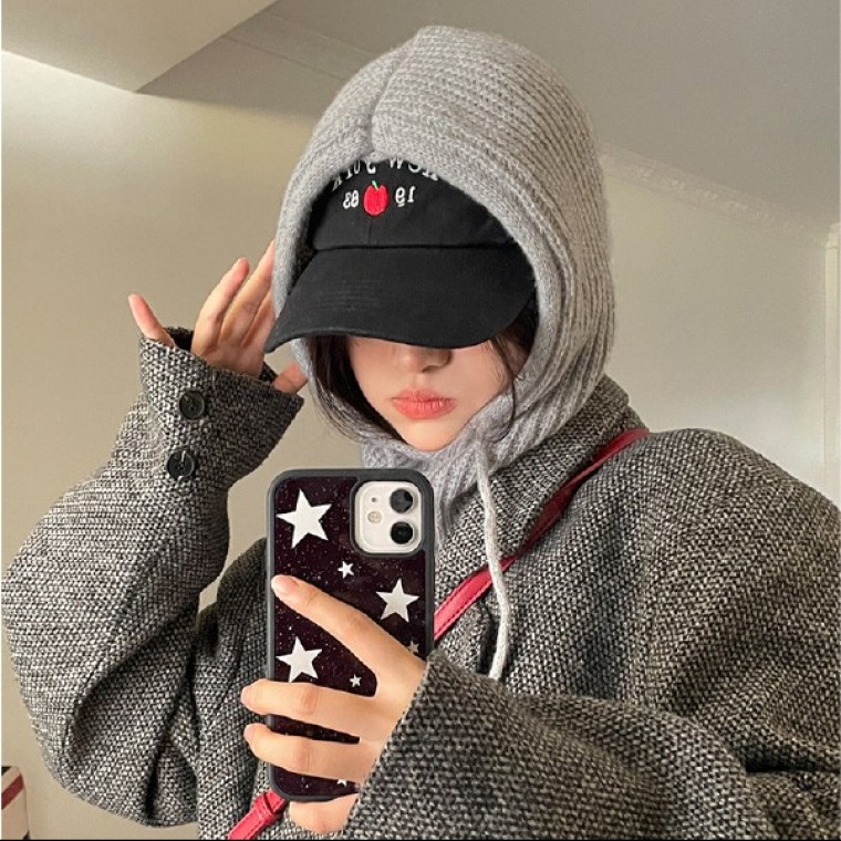 싸더라 니트 바라클라바 후드넥워머 겨울 후드모자 비니