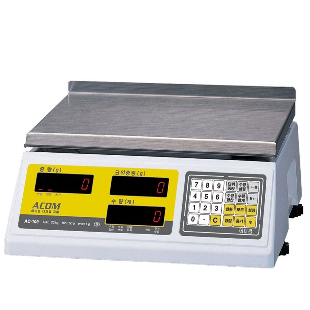 에이콤 전자저울 20kg 2g 계수 계량 공장 마트 AC-100