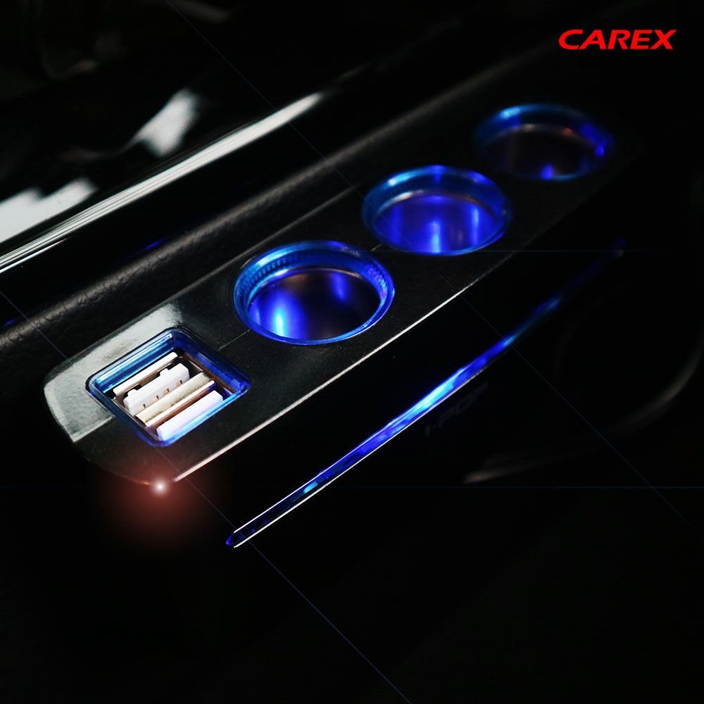 카렉스 카렉스 카렉스 아이팝블루라인듀얼USB 3구소켓 멀티소켓