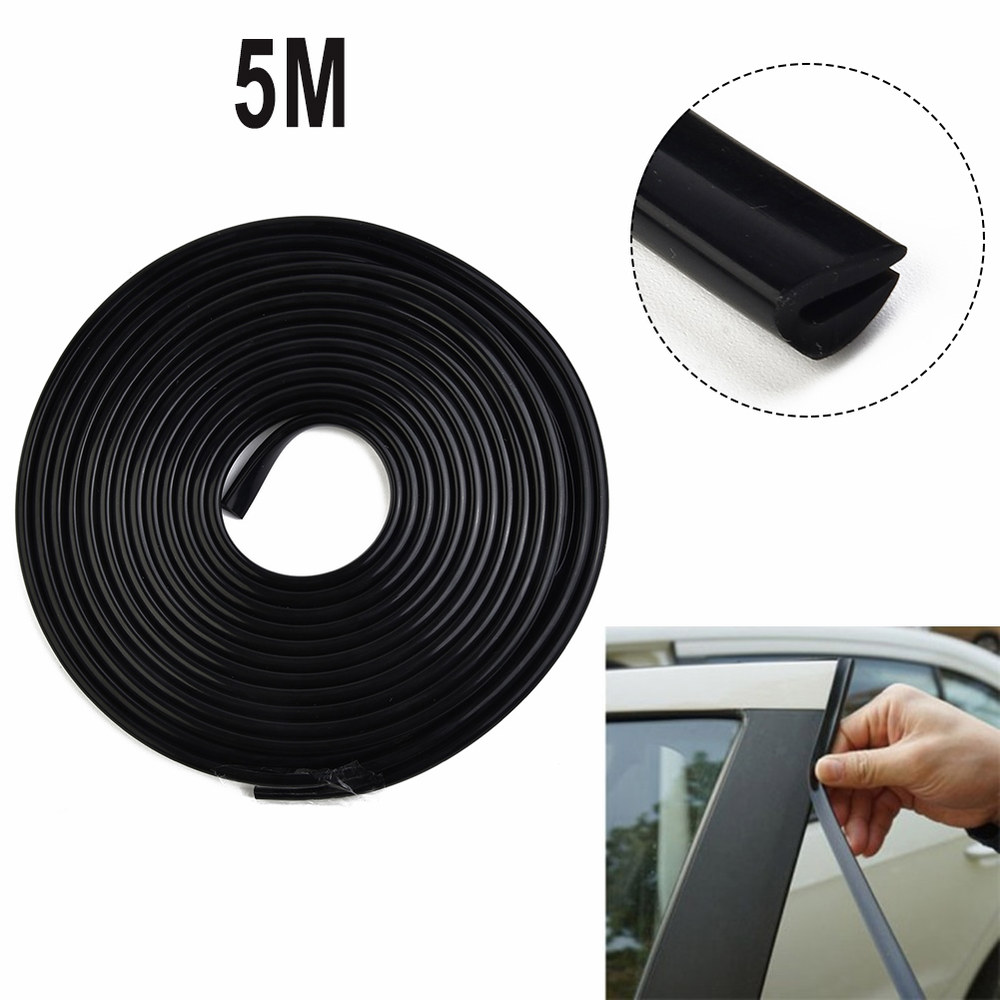 1x 고무 가장자리 트림 스트립 5M 자동차 도어 보호기 U 자형 가드 씰 11x5mm 매우 단단한 Washabl