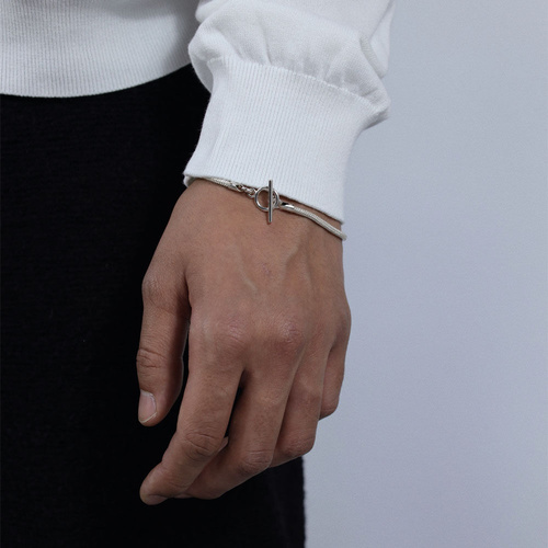 스튜디오해 Men s thick line bracelet