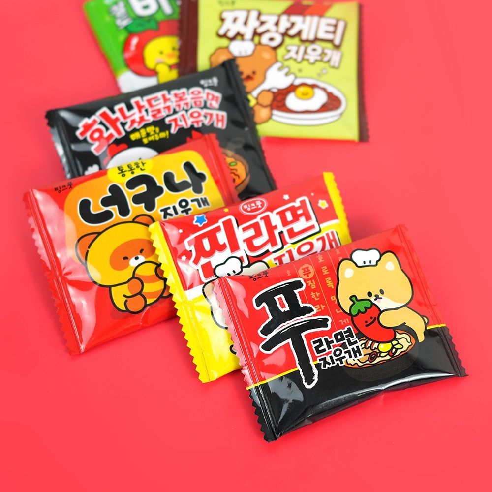 핑크풋 먹지마 라면 지우개 24개 1세트