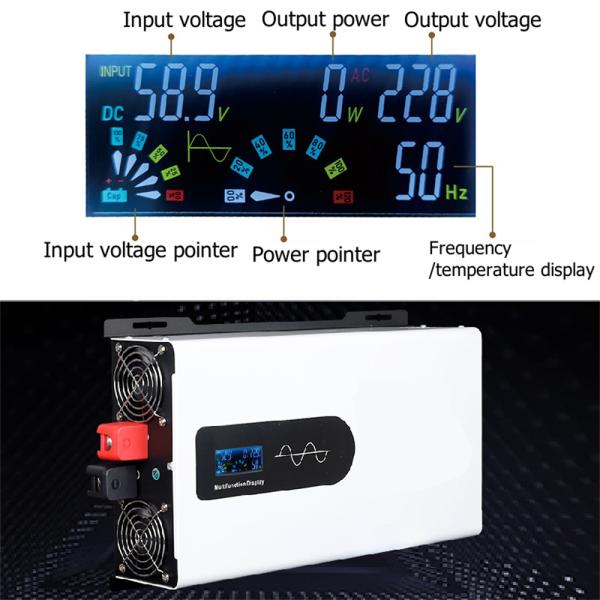 순수 사인파 인버터 휴대용 충전기 태양열 오프 그리드 전력 10KW DC 12V 24V 48V AC 110V 120V 220V 10000W 12000W