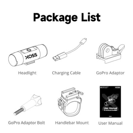 XOSS 자전거 헤드라이트 400 800 루멘 USB 충전식 도로 MTB 프론트 램프 알루미늄 초경량 손전등 XL400