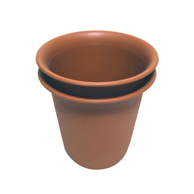 토기분 6호 2개 토기모양 플라스틱화분 원형화분