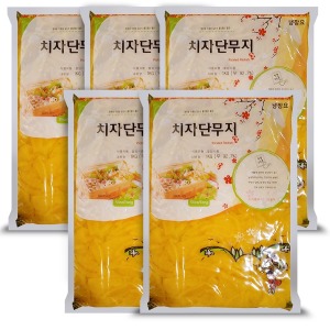 남국 치자단무지 슬라이스 1kgX5팩 꼬들단무지 일식 중식