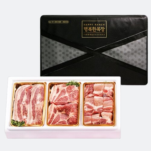 행복한목장 삼겹살 목살 갈비 한돈 세트 1호