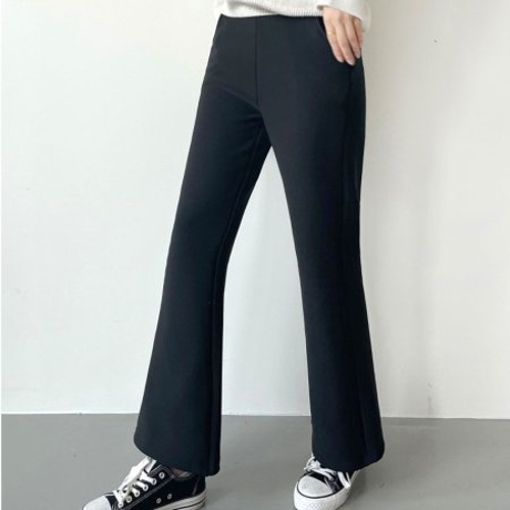 융털 기모 롱 부츠컷 팬츠 겨울 바지 허리밴딩 데일리